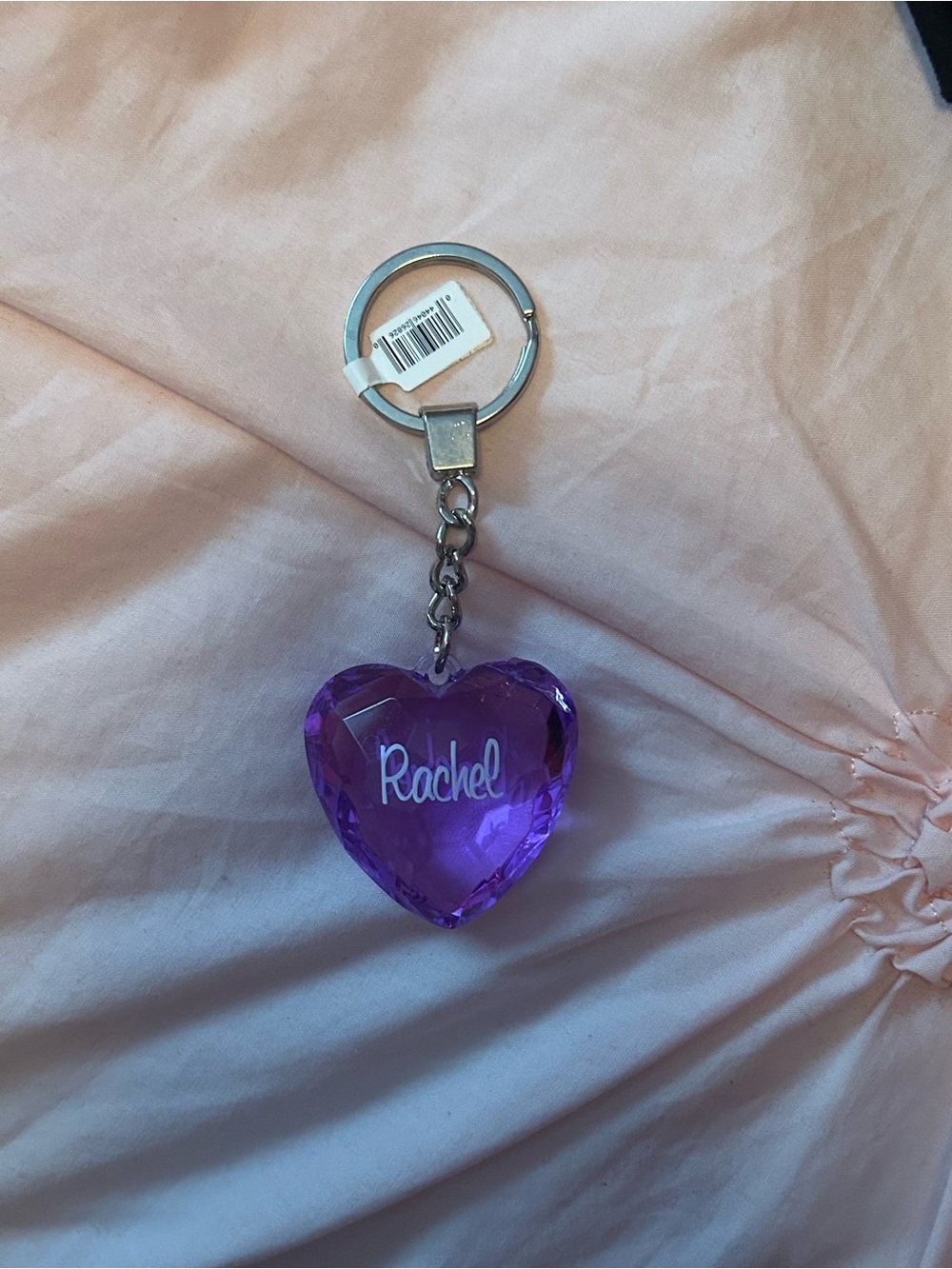 Rachel Purple Heart Keychain